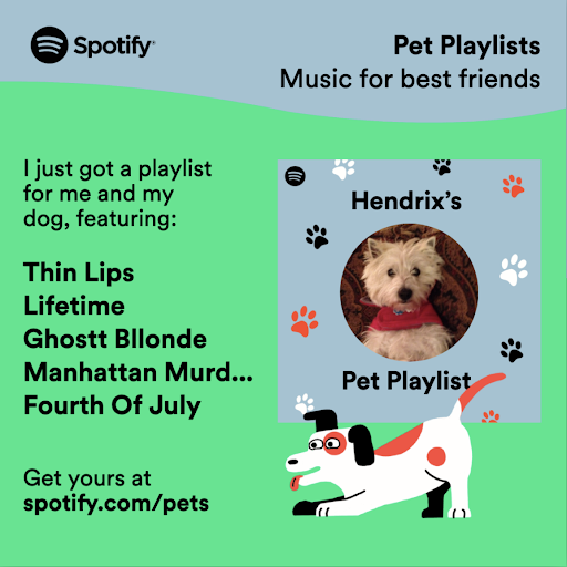 Spotify pet playlist example