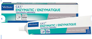 closeup of Virbac CET enzymatic dog and cat toothpaste